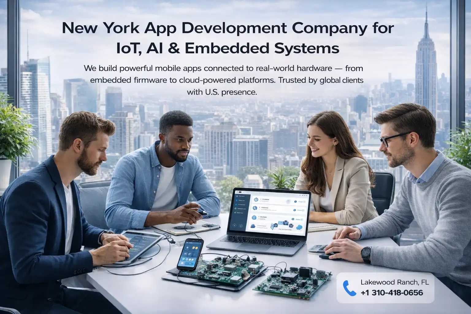 App Development Company in New York specializing in IoT, Embedded Systems, and Custom Firmware Solutions for US Startups.