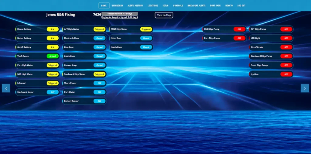Jenex Technovation Pvt Ltd – Embedded & IoT Solutions Company yacht-monitoring-control-dashboard